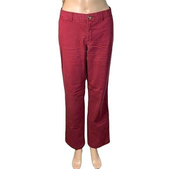 Dockers Womens Chino Khakis Dress Pants Bootcut Flat Front Red Size 8 - Picture 1 of 9